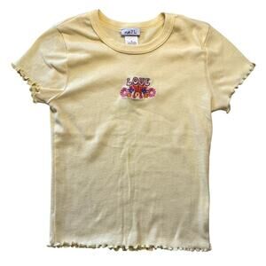 NWOT Rue21 Yellow Cute Love Baby Tee Size Small